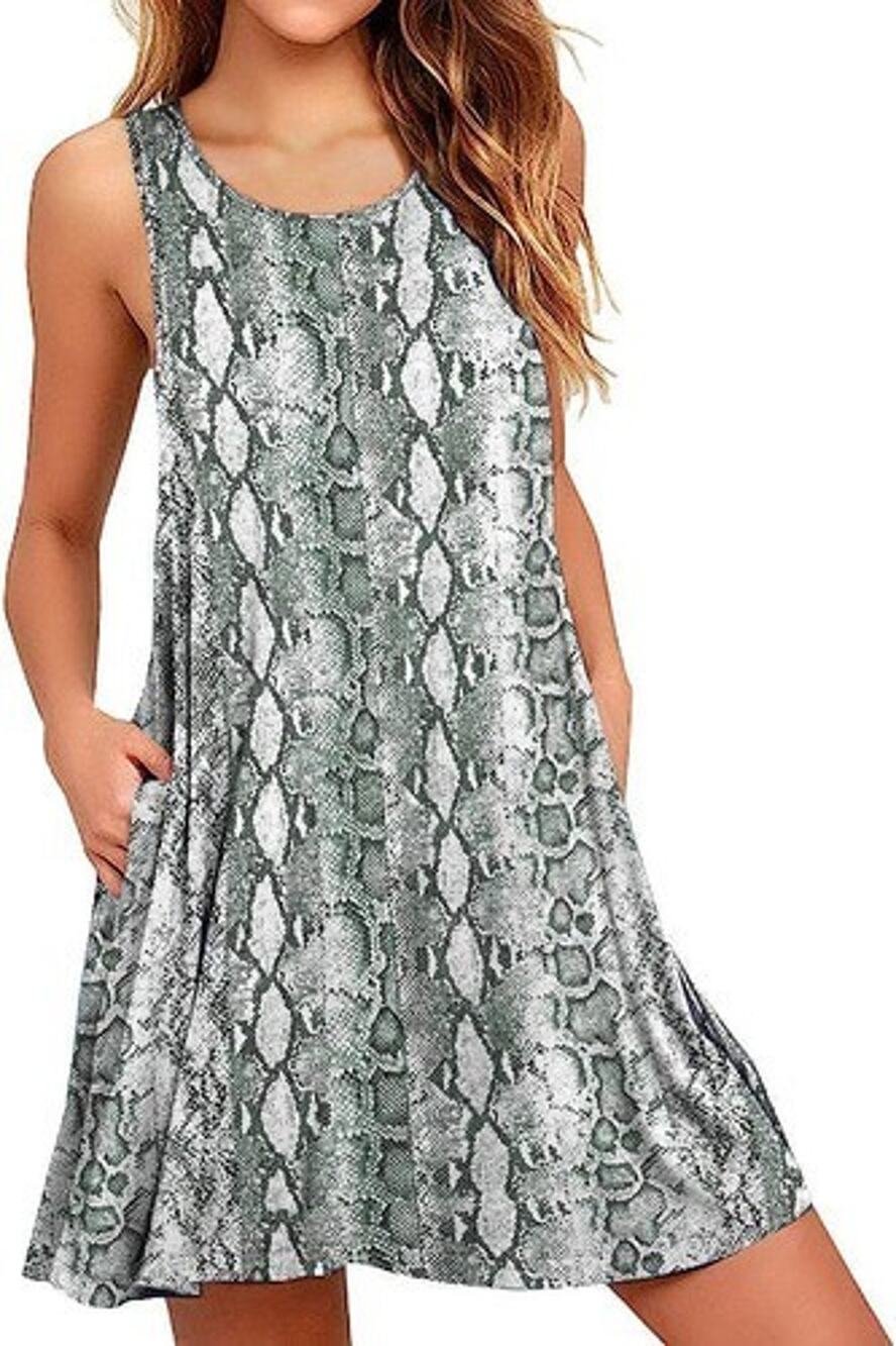 WEACZZY Women Summer Casual Swing T Shirt Dresses Beach Cover up Loose Dress...
